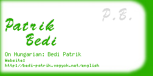 patrik bedi business card